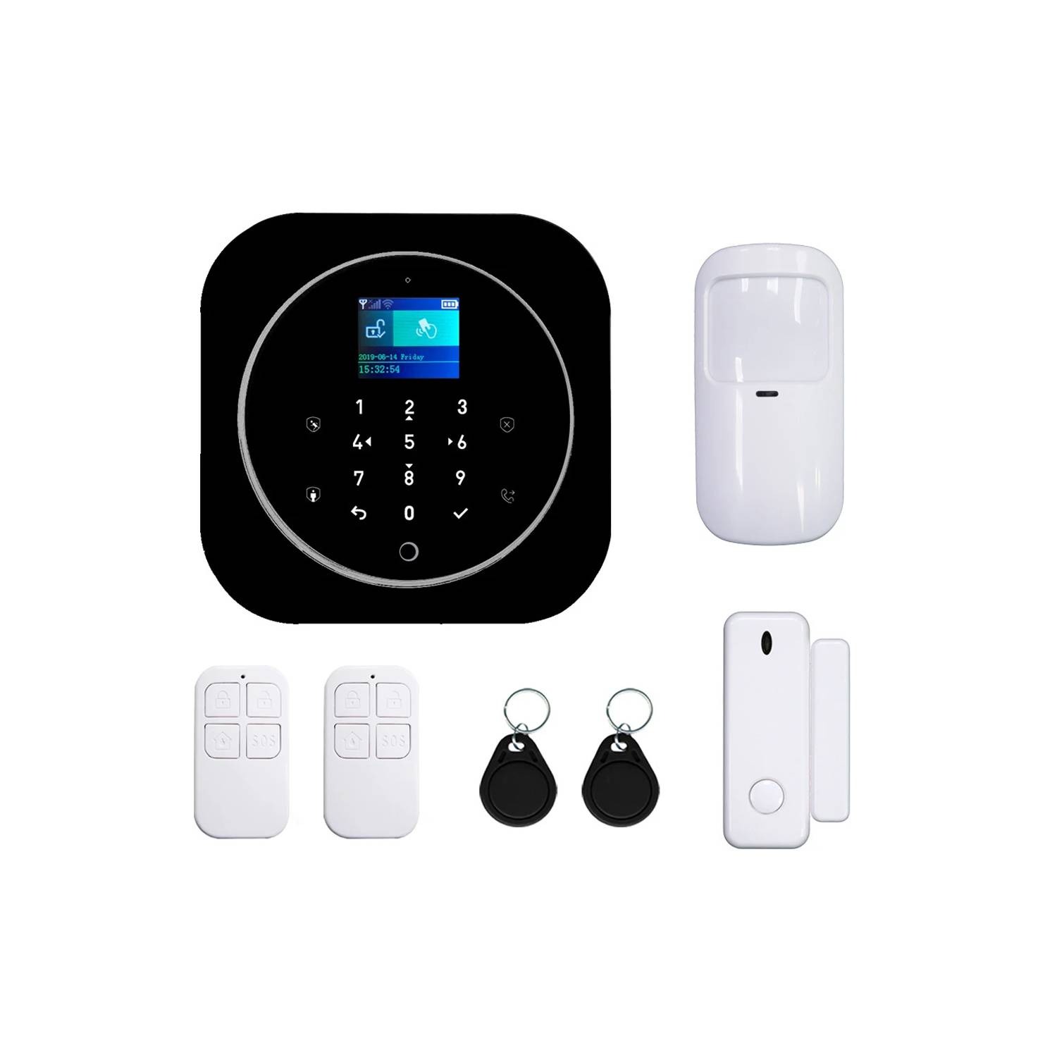 Kit Alarma Wifi GSM Redonda Sistema Seguridad Antirrobo Hogar Gsm-Redonda